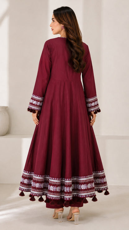 Gulzaar – Embroidered Lawn Frock 3-Piece Suit