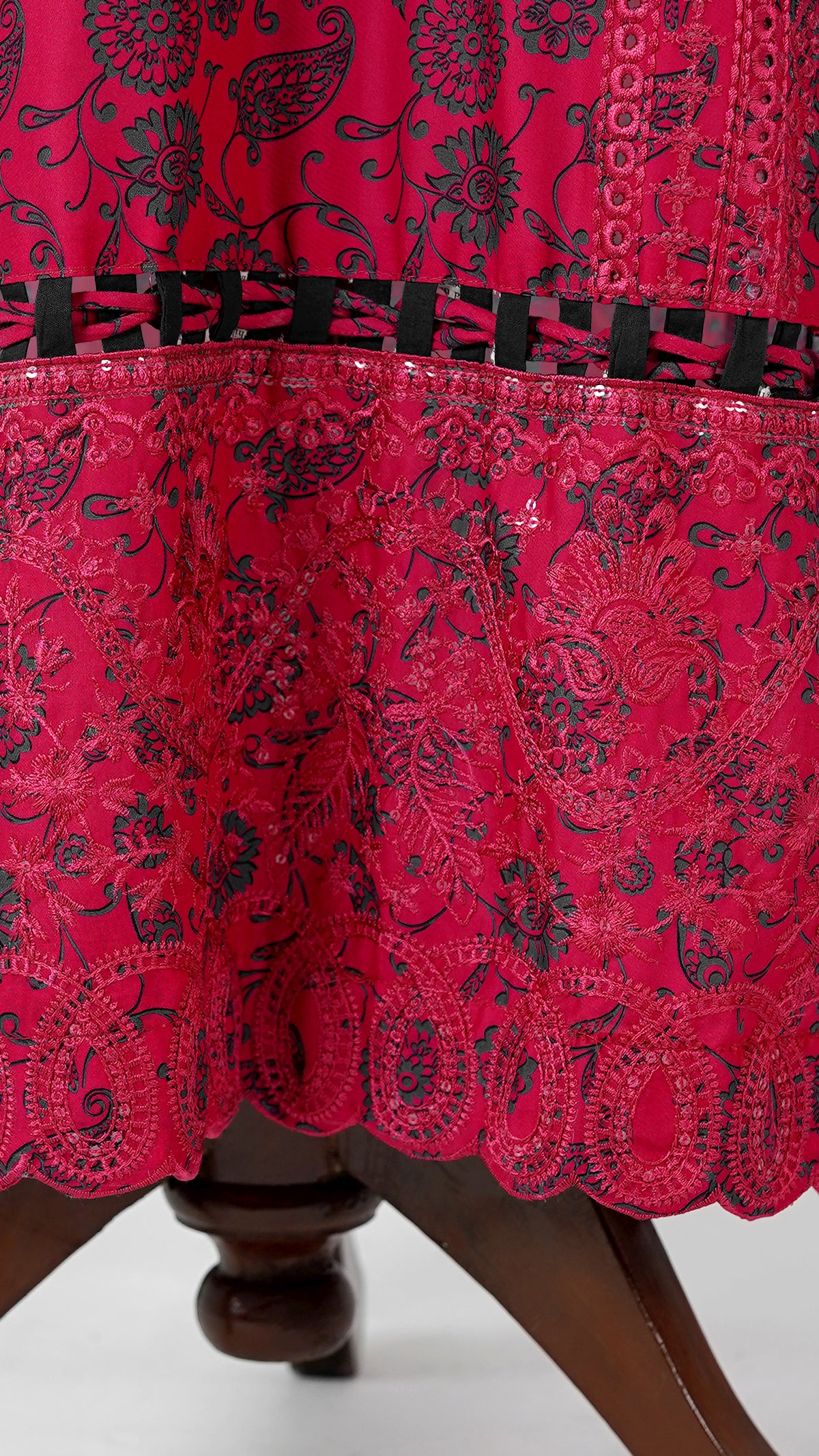 Gulaab – Red & Lavender Embroidered 3-Piece Lawn Suit