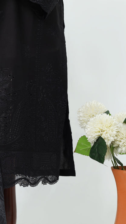Black Lavender – Embroidered 3-Piece Lawn Set