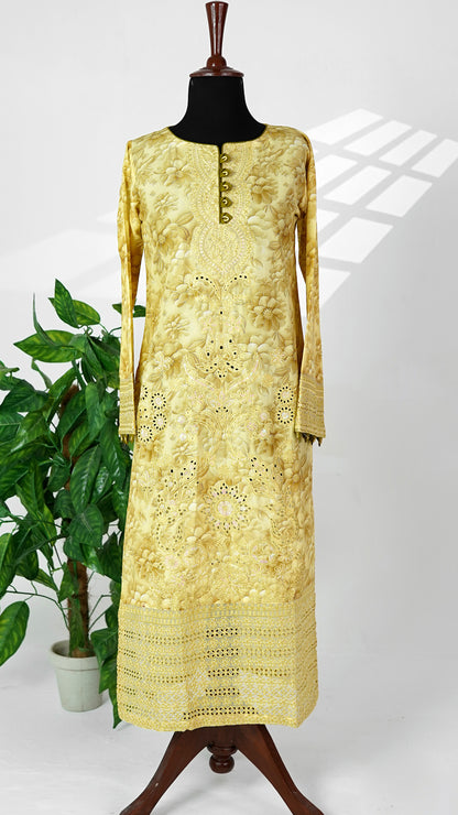 Honey Gold – Embroidered 3-Piece Lawn Suit