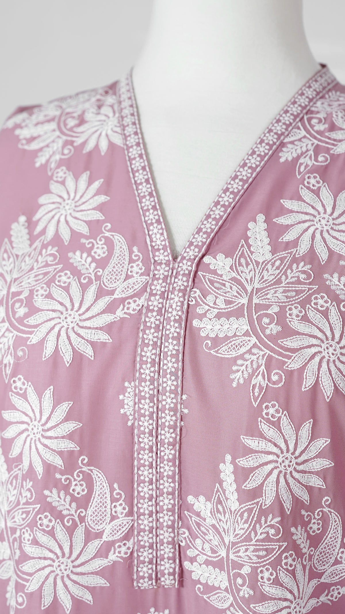 Zaib – Sky Rose Embroidered Frock 3-Piece Suit